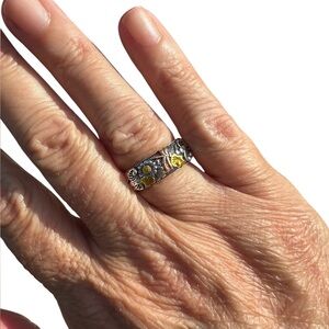 Boho Style Mixed Metal Look Dragonfly Ring